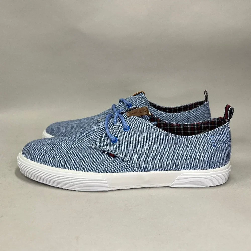 Ben Sherman Bristol Shoes Men's‎ Size 11.5 Blue Oxford Casual Lace Up Sneakers